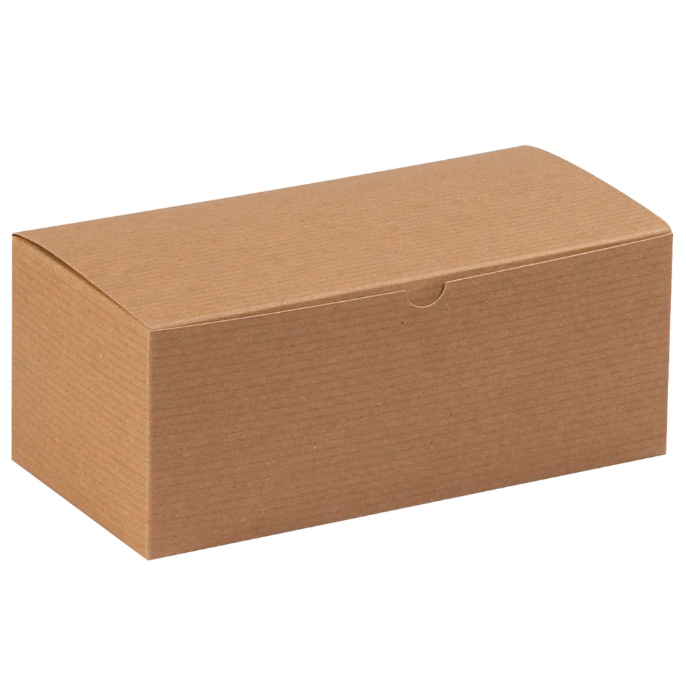 Office Depot Brand Gift Boxes, 10inL x 5inW x 4inH, 100% Recycled, Kraft, Case Of 100