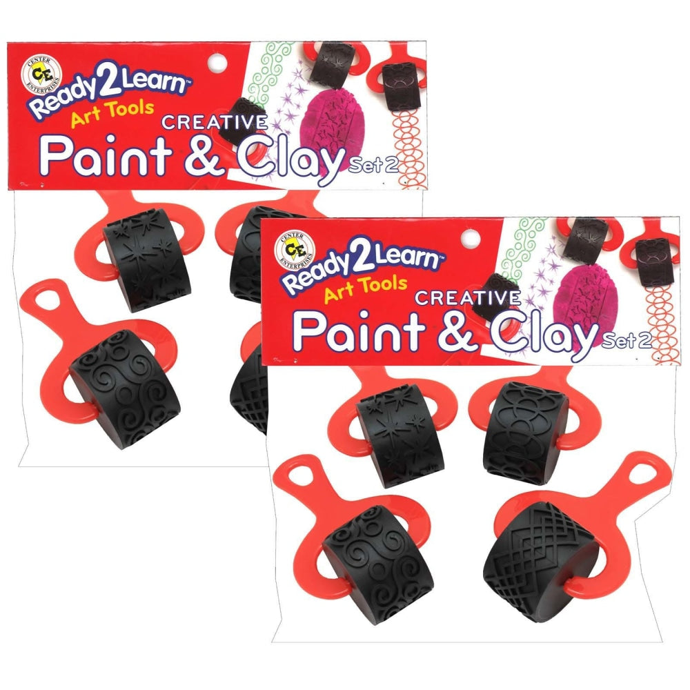 Ready 2 Learn Paint And Clay Explorers Set 1, Multicolor, 4 Rollers Per Set, Pack Of 2 Sets