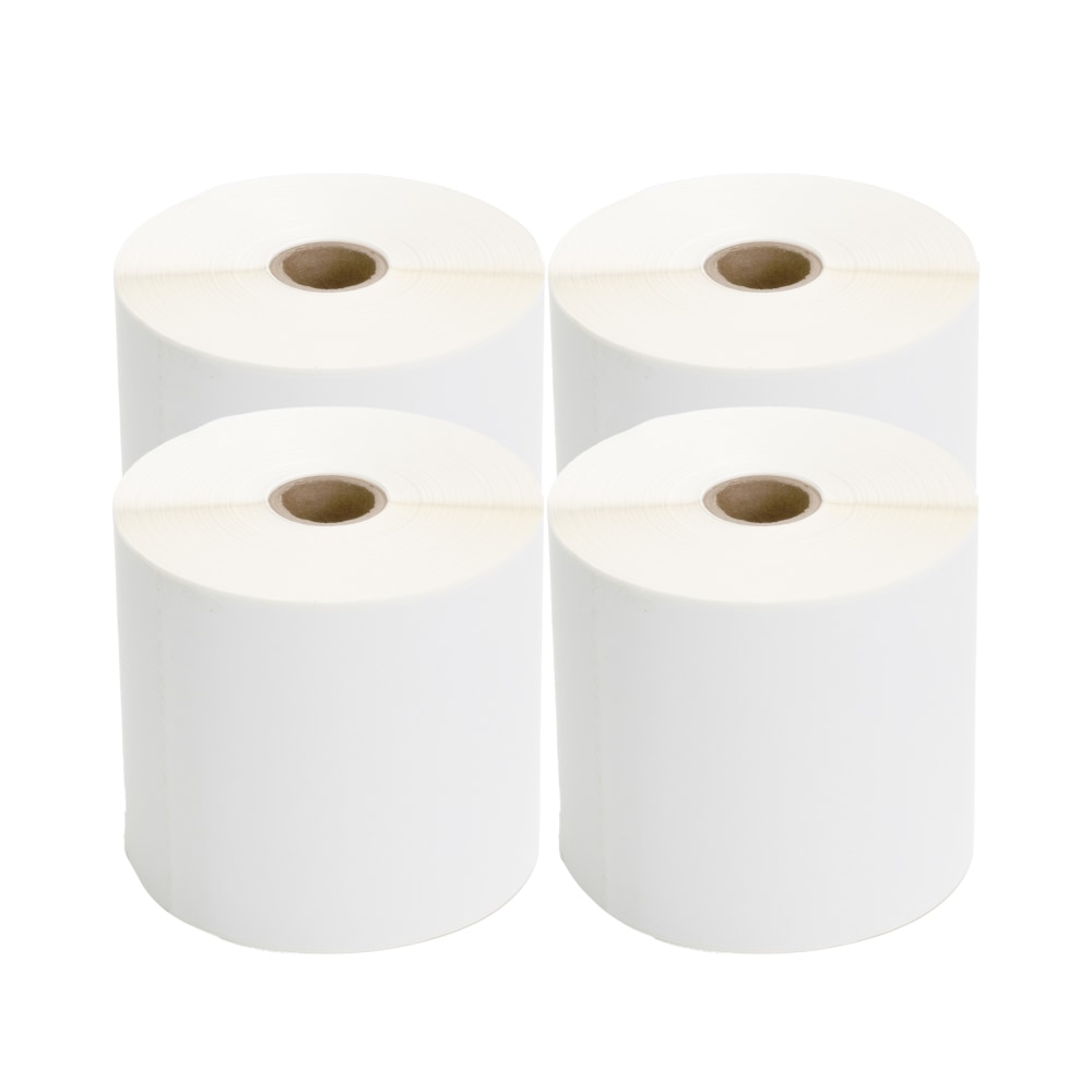 TSC Thermal Transfer Labels, Rectangular, 4in x 6in, White, 450 Labels Per Roll, Pack Of 4 Rolls