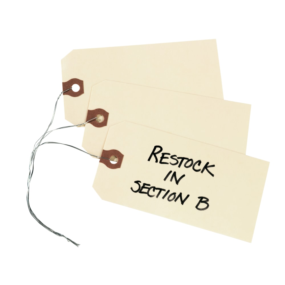 Avery Manila "G" Shipping Tags - 4.75in Length x 2.37in Width - Rectangular - Wire Fastener - 1000 / Box - Manila