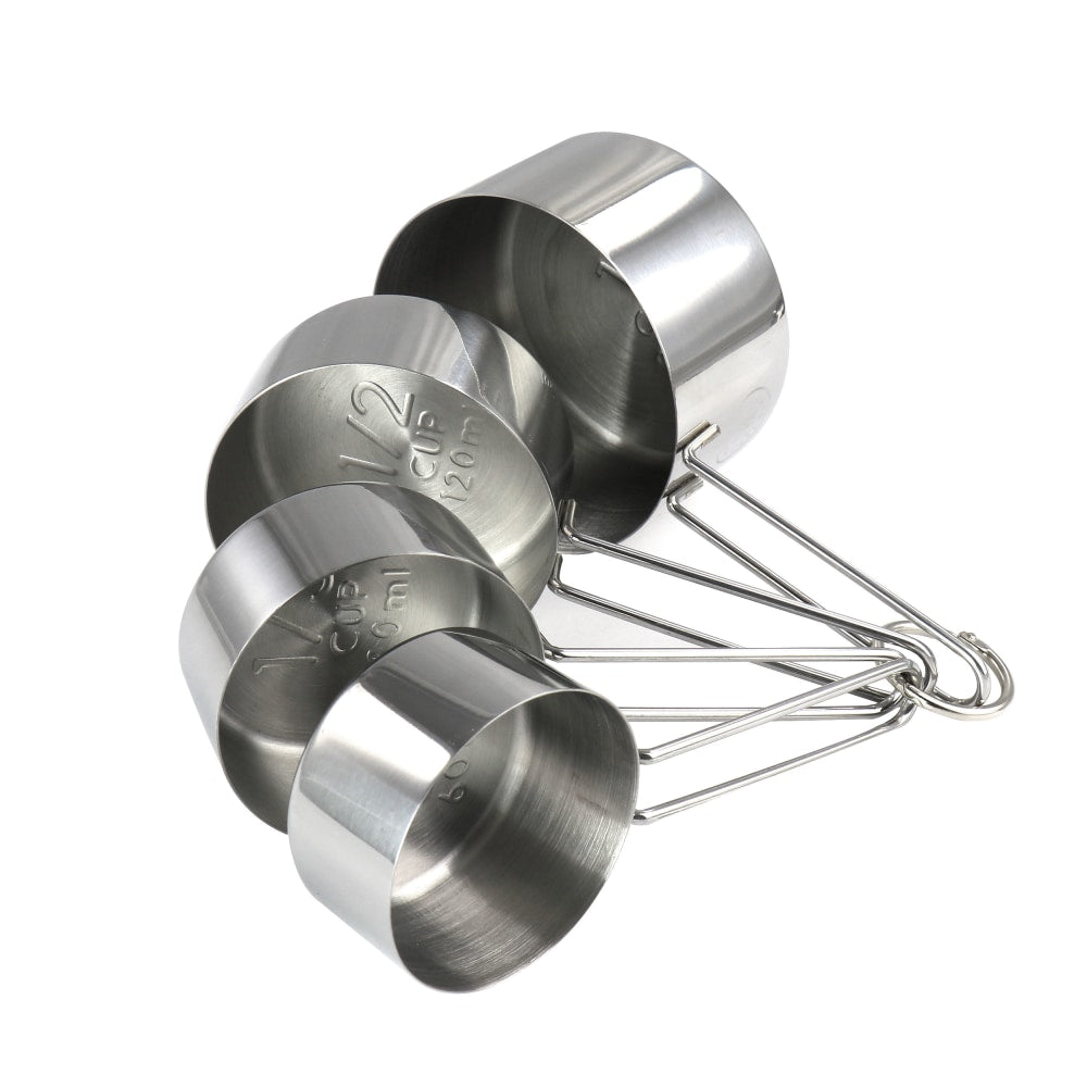 Martha Stewart Stainless-Steel Measuring Cups, Silver