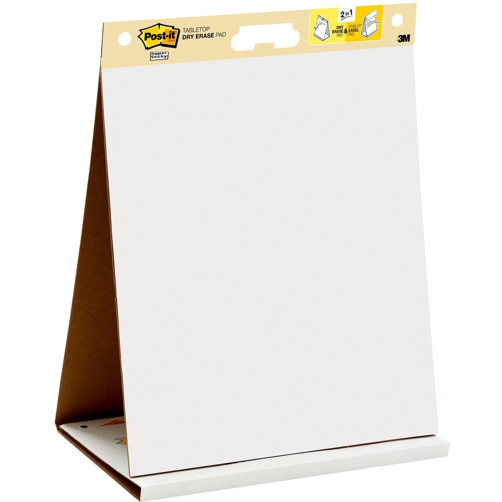 Post-it Notes Super Sticky Dry Erase Easel Pad, 20 in x 23 in, 1 Pad, 20 Sheets/Pad, Great for Virtual Teachers and Students, White