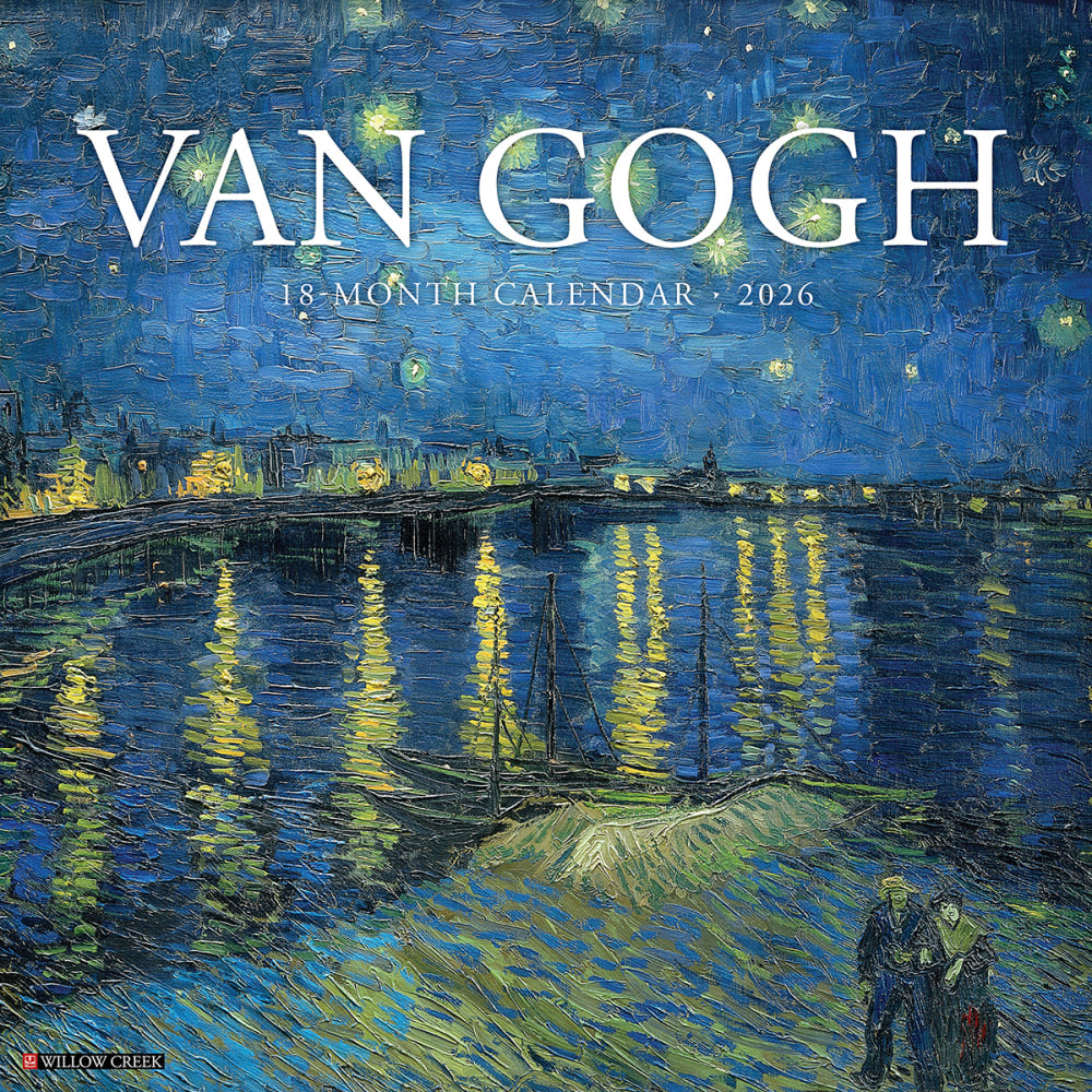 2026 Willow Creek Press Inspirational Monthly Wall Calendar, 12in x 12in, Van Gogh, January To December, 53072