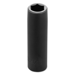 PROTO Torqueplus Deep Impact Socket, 1/2in Drive, 9/16in Opening, 6-Point
