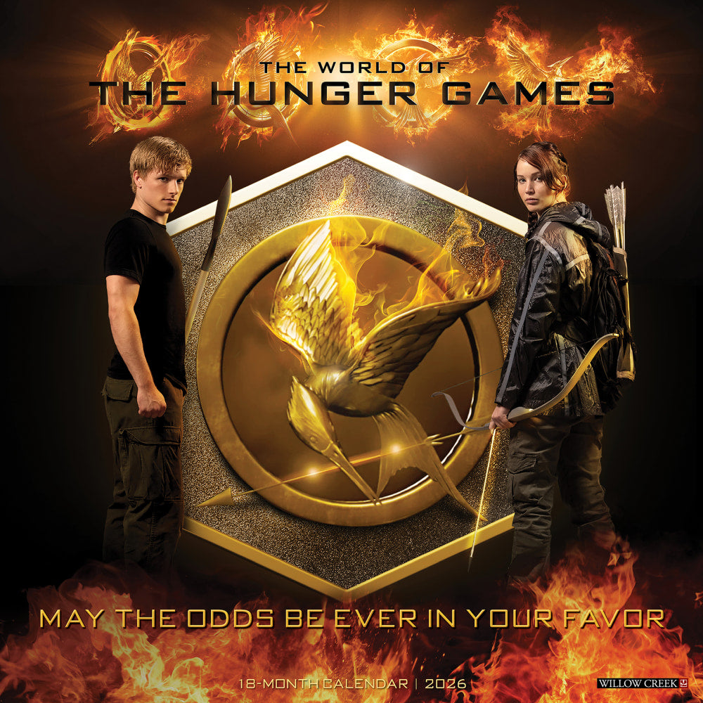 2026 Willow Creek Press Art & Design Monthly Wall Calendar, 12in x 12in, Hunger Games: The World Of, January To December, 51535