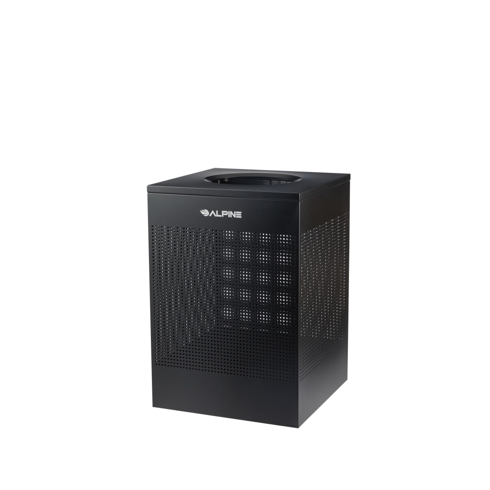 Alpine Industries Steel, Indoor Trash Can, 40 Gallons (151 liters), Black (438-40-BLK)