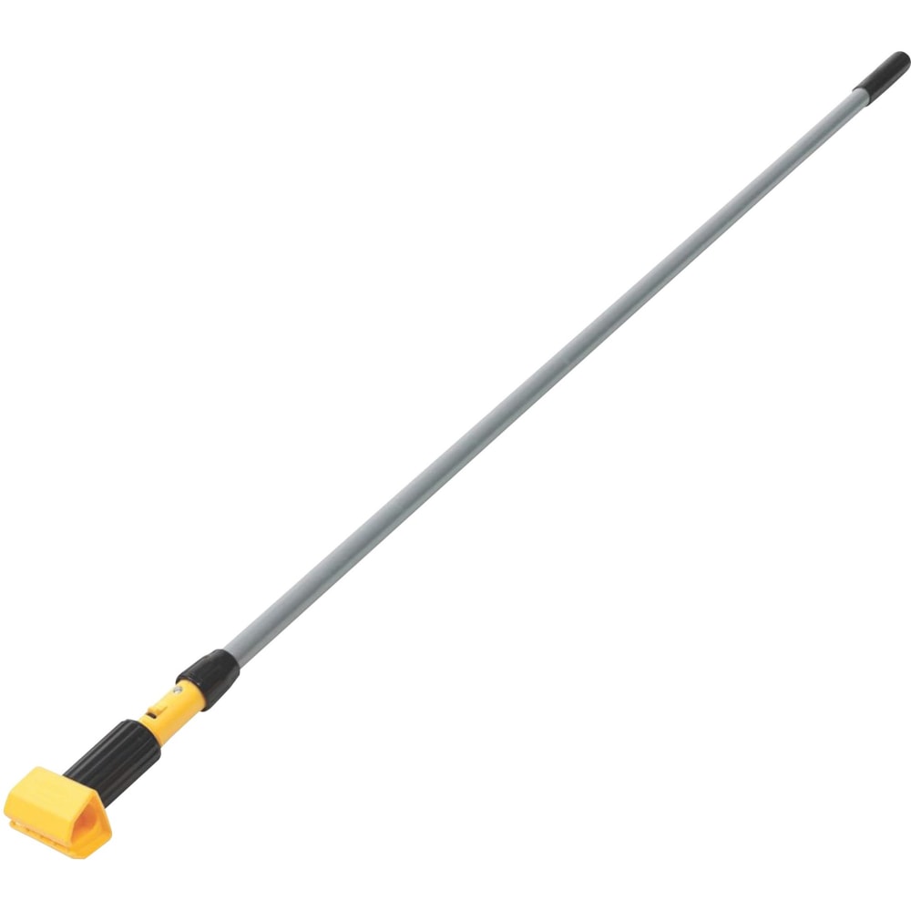 Rubbermaid Commercial Gripper 54in Aluminum Mop Handle - 54in Length - Yellow, Gray - Aluminum - 12 / Carton