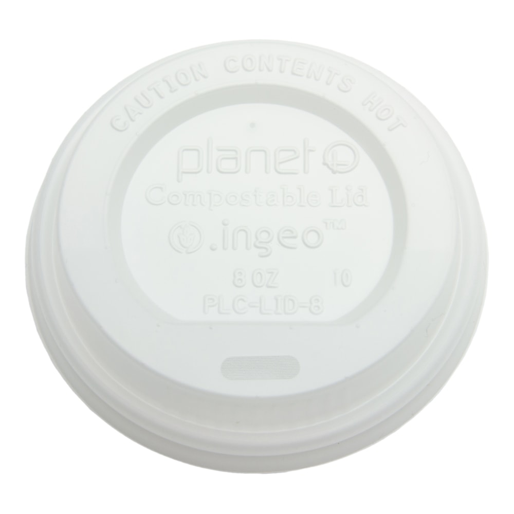 StalkMarket Planet+ Compostable Hot Cup Lids, 8 Oz, White, Pack Of 1000 Lids