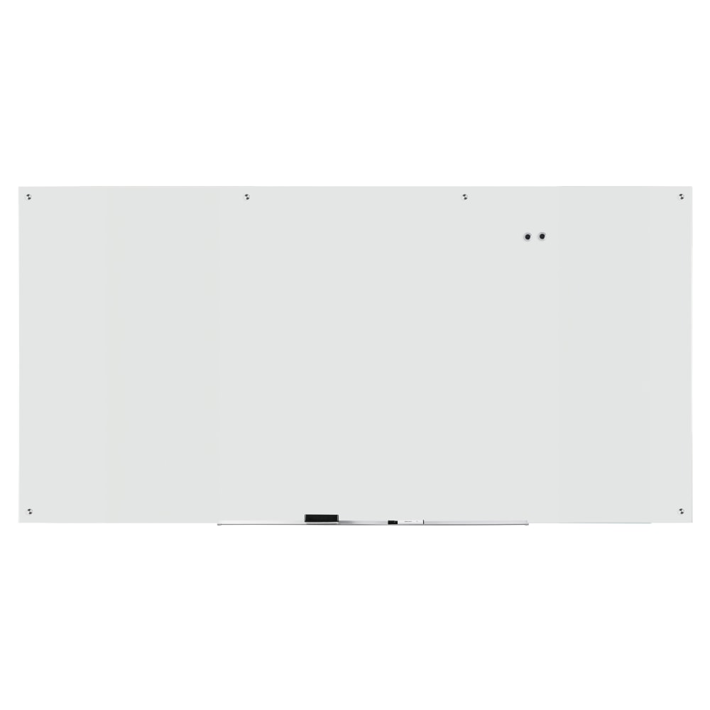 WorkPro Magnetic Glass Unframed Dry-Erase Whiteboard, 96in x 48in, White