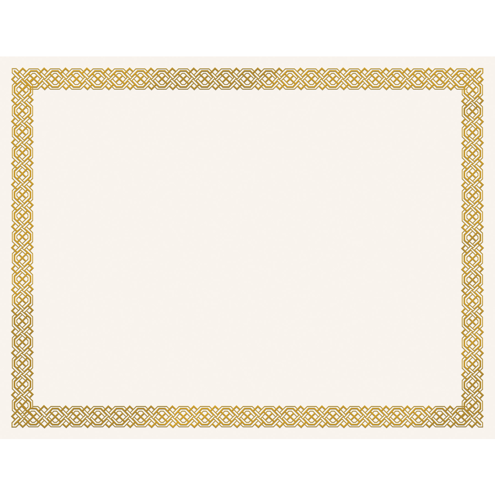 Great Papers! Foil Certificate, 8 1/2in x 11in, Gold Braided, Pack Of 12