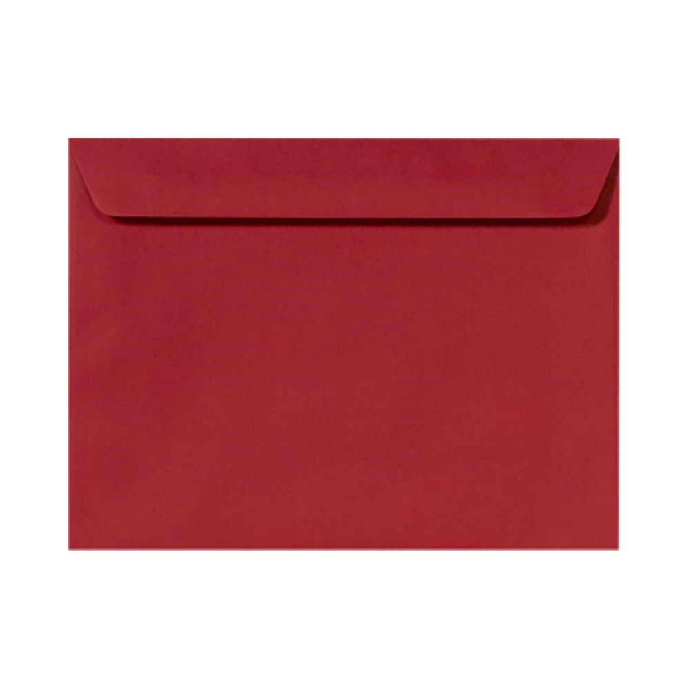 LUX Booklet 9in x 12in Envelopes, Gummed Seal, Ruby Red, Pack Of 500