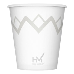 Highmark Paper Hot Cups, 10 Oz, Printed White, Pack Of 50