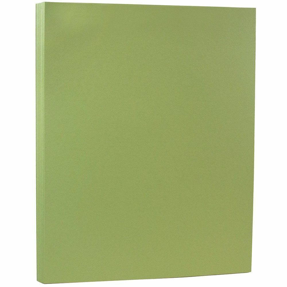 JAM Paper Letter Matte Paper, Olive Green, Letter (8.5in x 11in), 100 Sheets Per Pack, 28 Lb