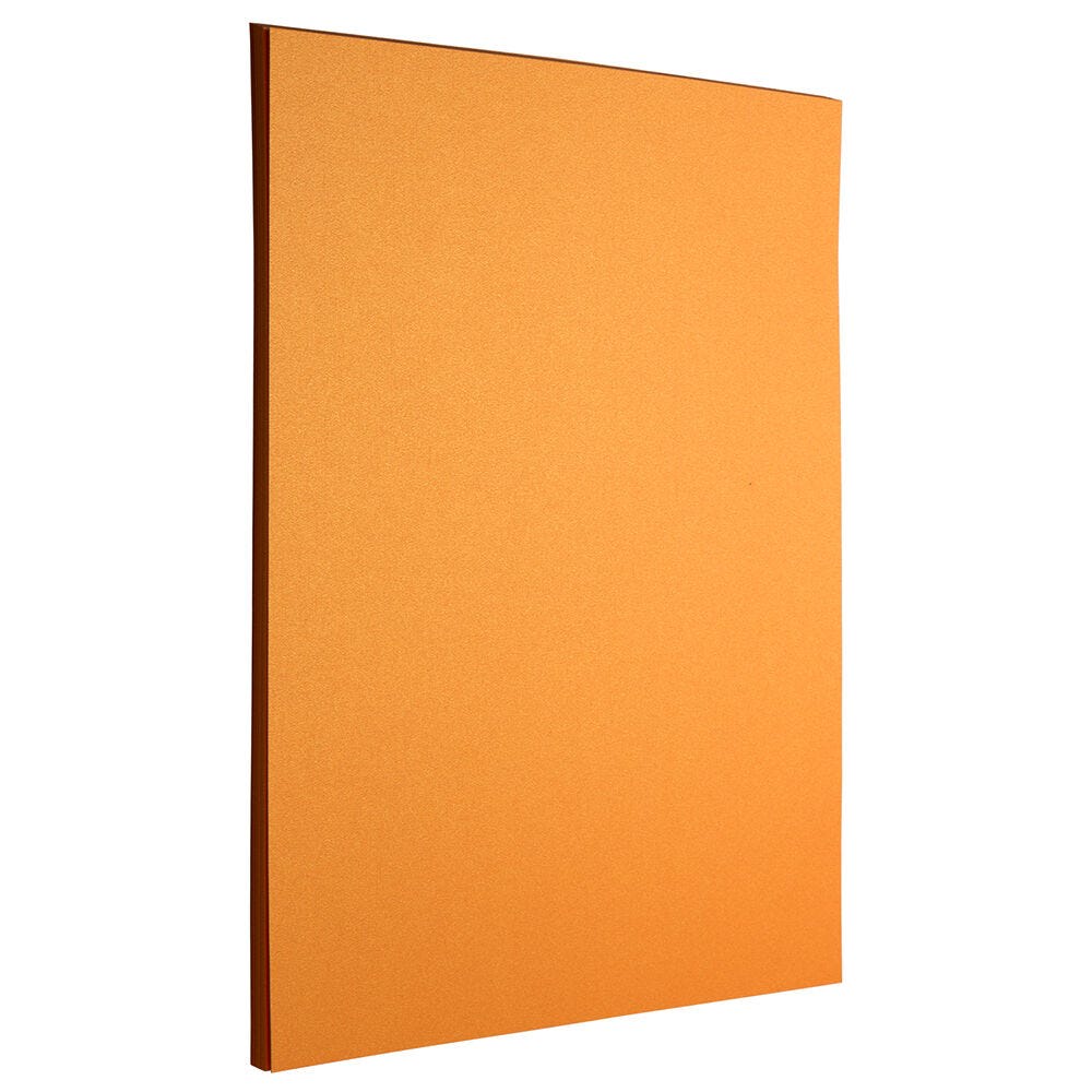 JAM Paper Metallic Paper, Orange Stardream Metallic, Letter (8.5in x 11in), 100 Sheets Per Pack, 32 Lb