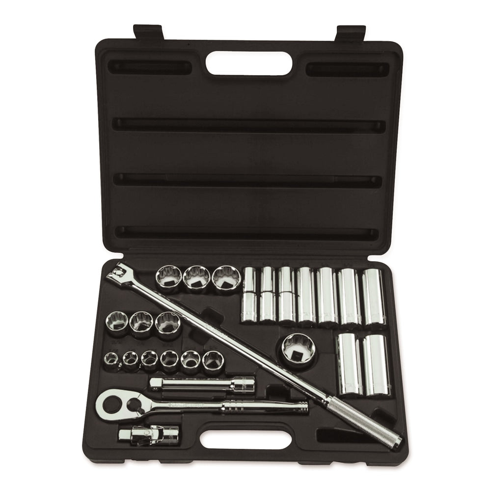 Black+Decker 26 Piece Socket Sets, 1/2 in Drive, 6 Point, 12 Point