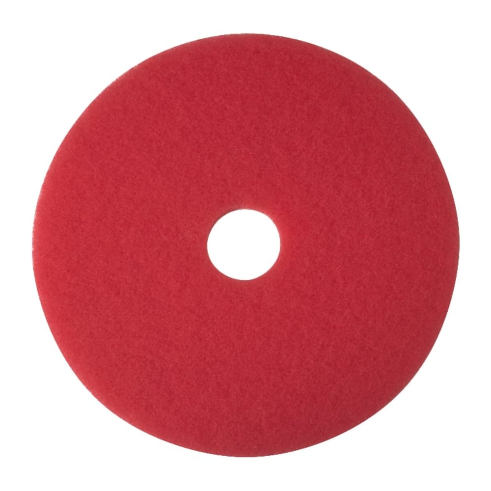 Niagara 5100N Buffing Floor Pads, 19in Diameter, Red, Case Of 5