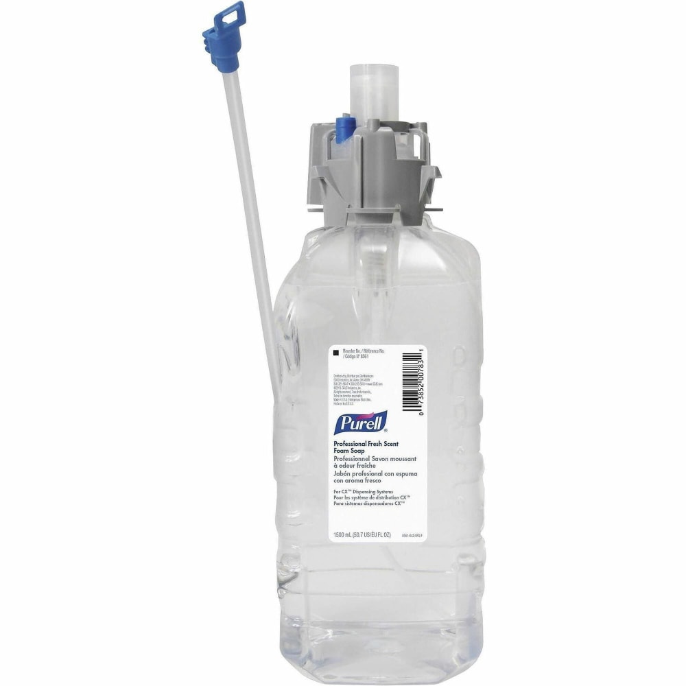 PURELL 1500mL Refill Fresh Scent Foam Soap - Fresh Scent - 1.59 quart - Kill Germs - Hand - Clear - 1 Each - 856104