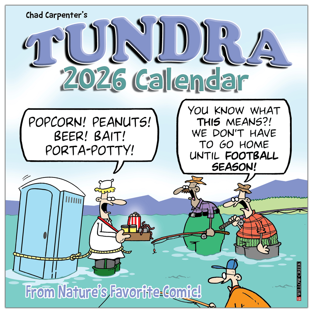 2026 Willow Creek Press Humor & Comics Monthly Wall Calendar, 12in x 12in, Tundra, January To December, 53027