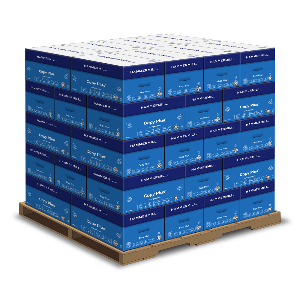 Hammermill Printer & Copy Plus Copy Paper, 400 Reams, White, Letter (8.5in x 11in), 200000 Sheets Per Pallet, 20 Lb, 92 Brightness
