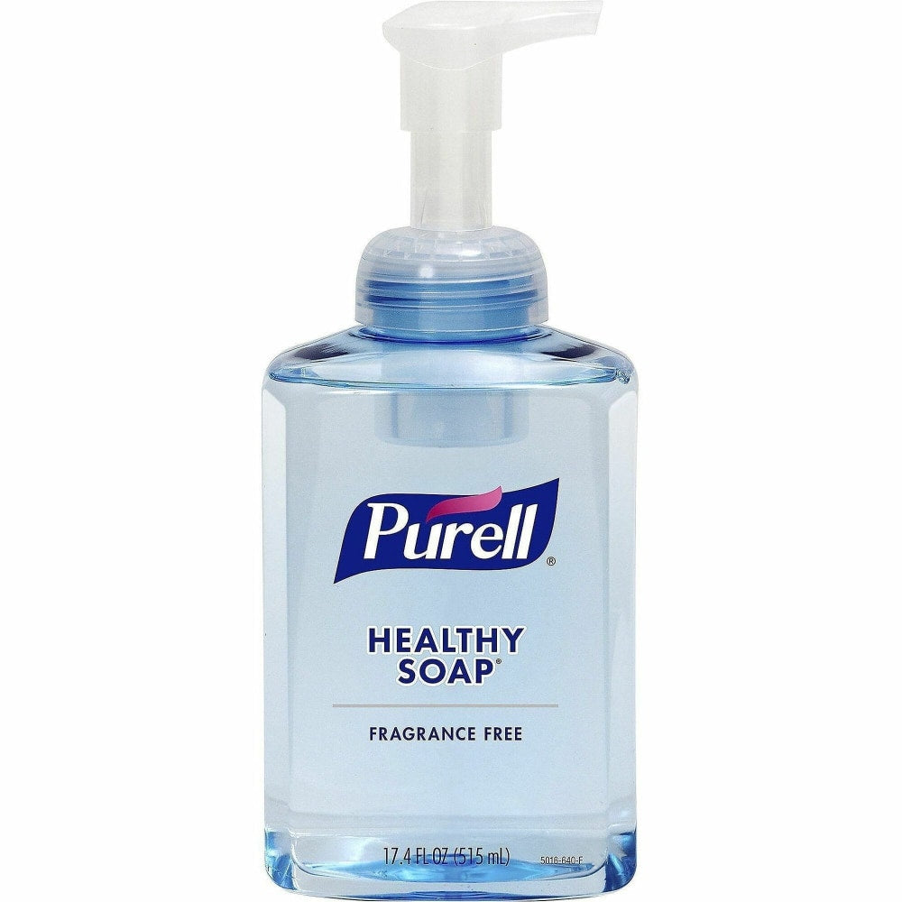 PURELL HEALTHY SOAP Gentle & Free Foam, 17.4 oz., Pump Dispenser, Dirt Remover, Kill Germs, Hand, Skin, Moisturizing, Clear, 501604