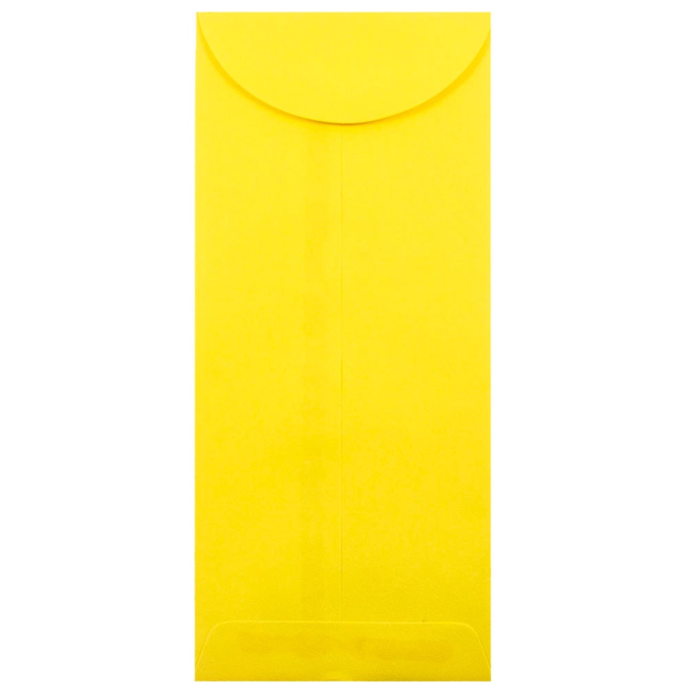 JAM Paper Policy Envelopes, #12, Gummed Seal, 30% Recycled, Yellow, Pack Of 25