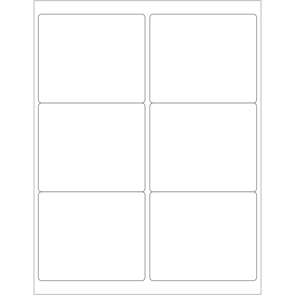 Tape Logic Inkjet/Laser Labels, LL127, Rectangle, 4in x 3 3/8in, White, Case Of 600