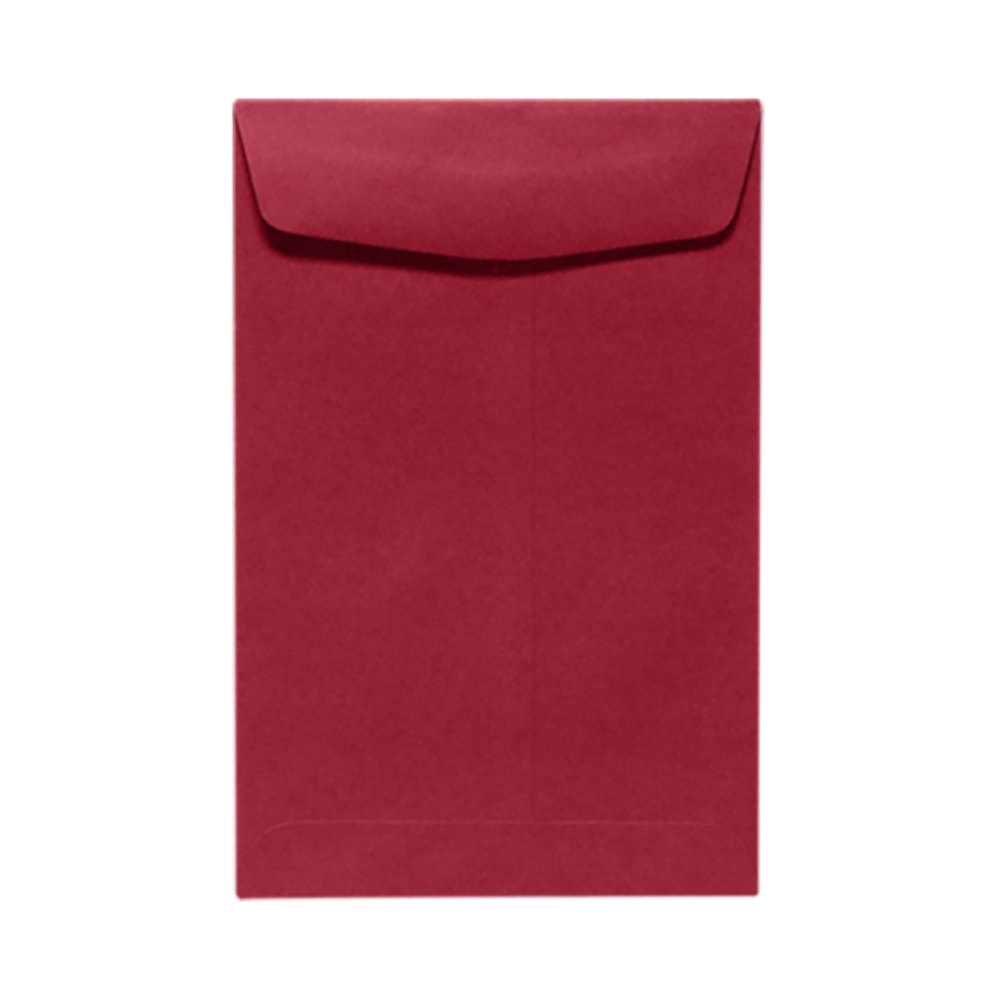 LUX #6 1/2 Open-End Envelopes, Peel & Press Closure, Garnet Red, Pack Of 50