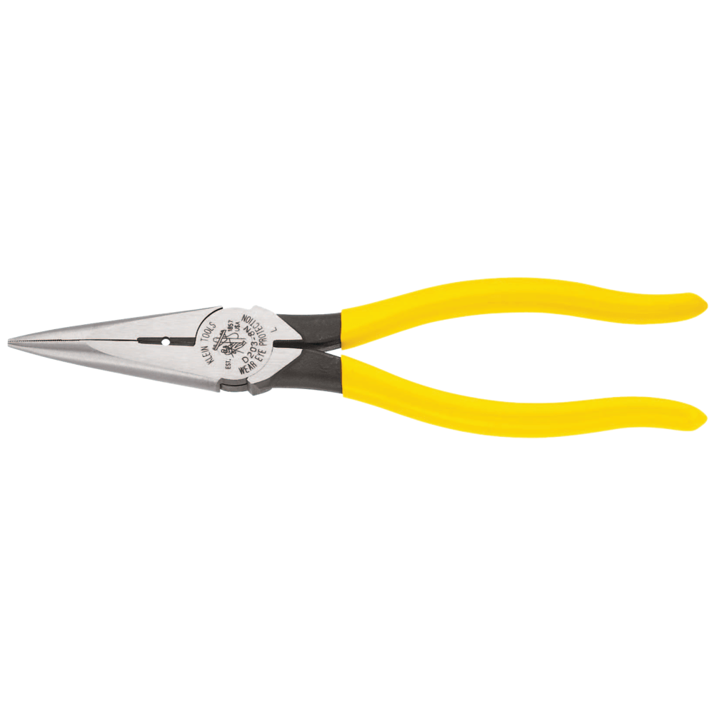 Klein Tools Heavy Duty Long Nose Pliers, Alloy Steel, 8 7/16 in, 409D2038N
