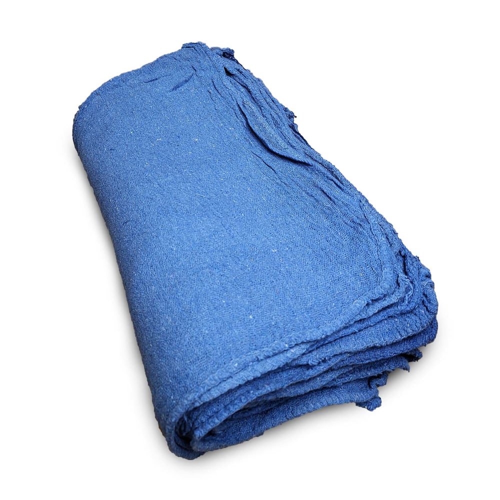 Pro-Clean Basics Industrial-Grade Shop Towels, 10in x 12in, Blue, Pack Of 100 Towels