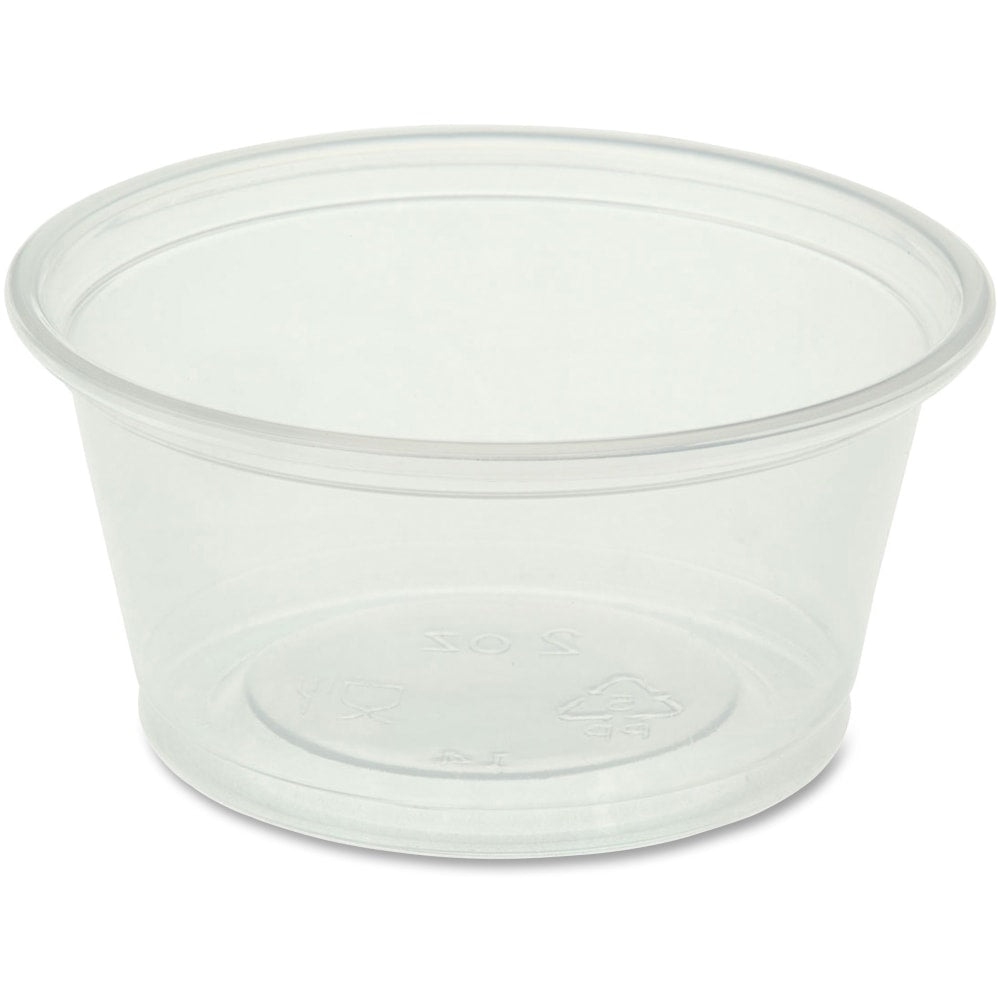 Genuine Joe 2 oz Portion Cups - 2 fl oz - Clear - Polystyrene - Beverage, Sauce - 50/Bag - 50 / Carton