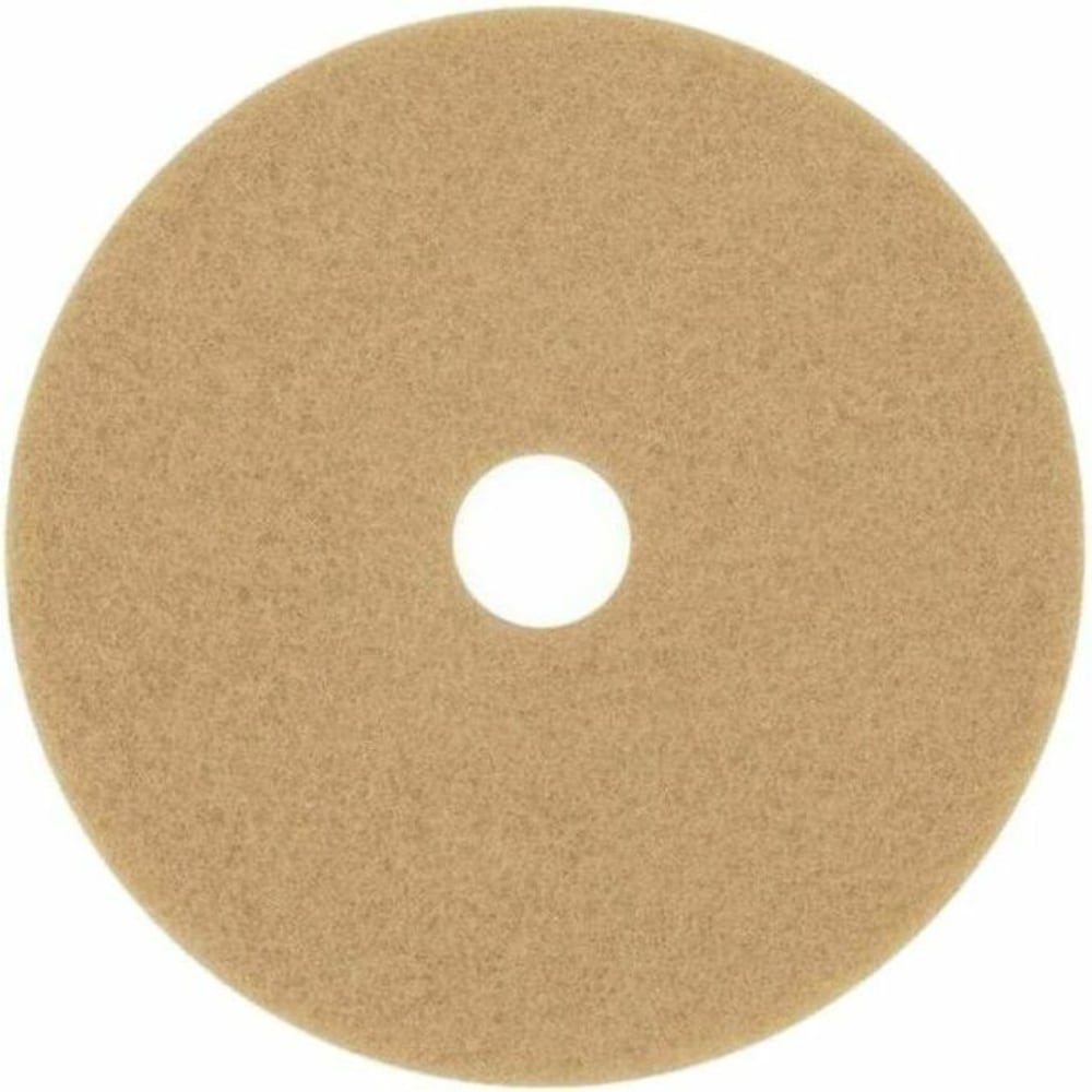 3M Burnish Pads, 19in, Tan, Case Of 5 Pads