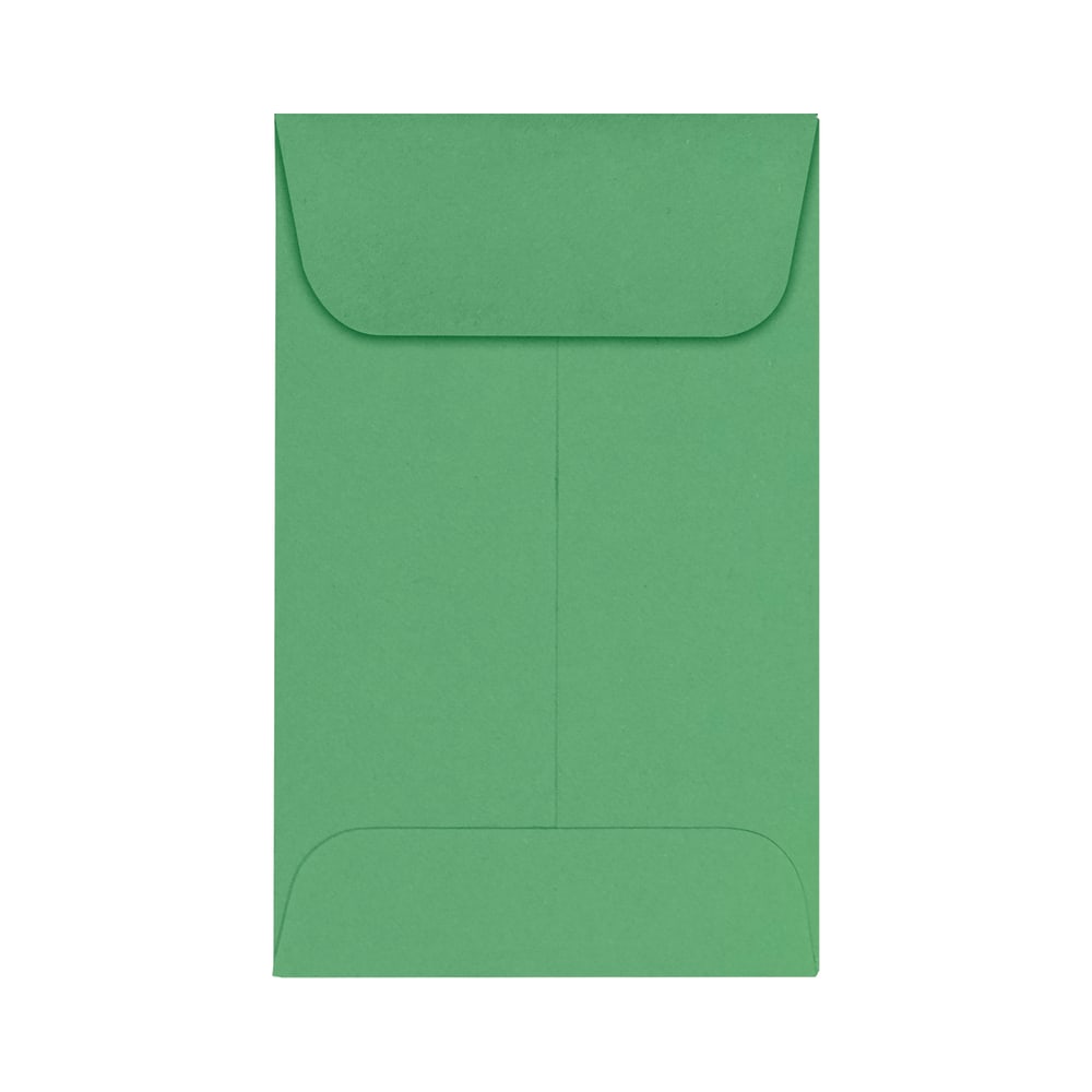 LUX Coin Envelopes, #1, Gummed Seal, Holiday Green, Pack Of 50