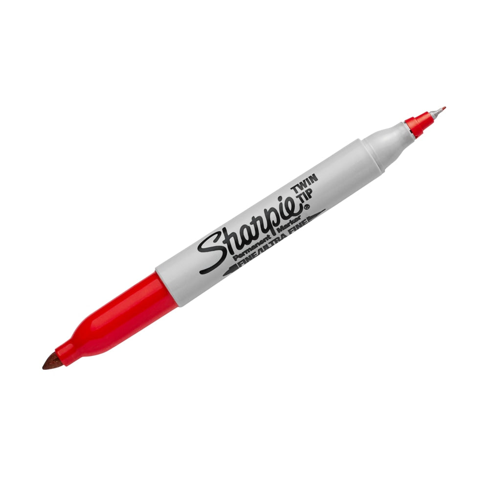 Sharpie Twin-Tip Permanent Marker, Red, 32002EA