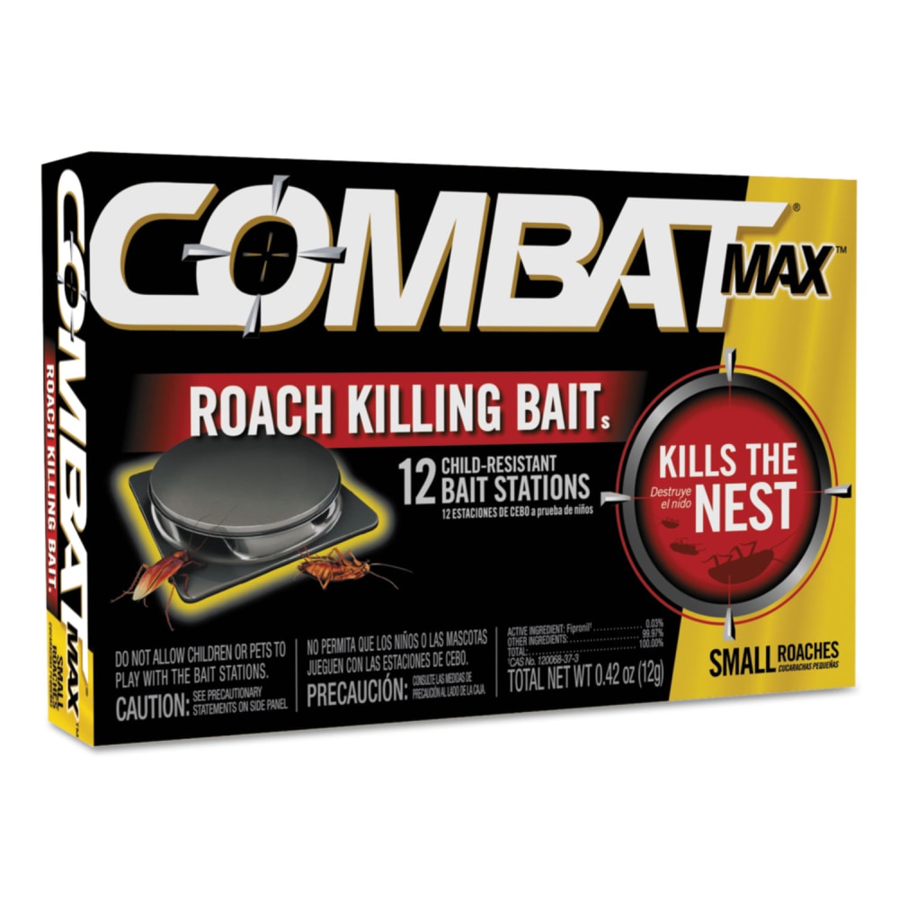 Combat MAX Small Roach Quick Kill Formula, 0.43 oz, 12/Pack, 12 Packs/Carton