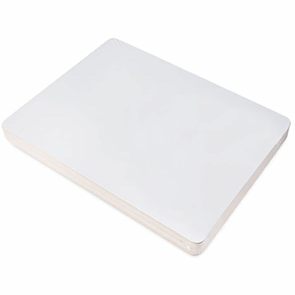 Lorell Double-Sided Dry-Erase Lap Boards - White Hardboard, Melamine Surface - Lap - Wipeable - 6 / Pack