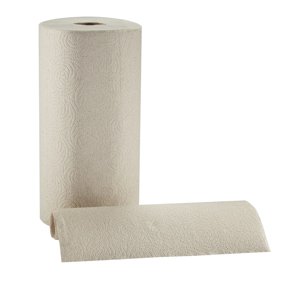 Pacific Blue Basic  by GP PRO, 2-Ply, Perforated Paper Towels, 40% Recycled, Brown, 12 Rolls Per Case, 250 Sheets Per Roll