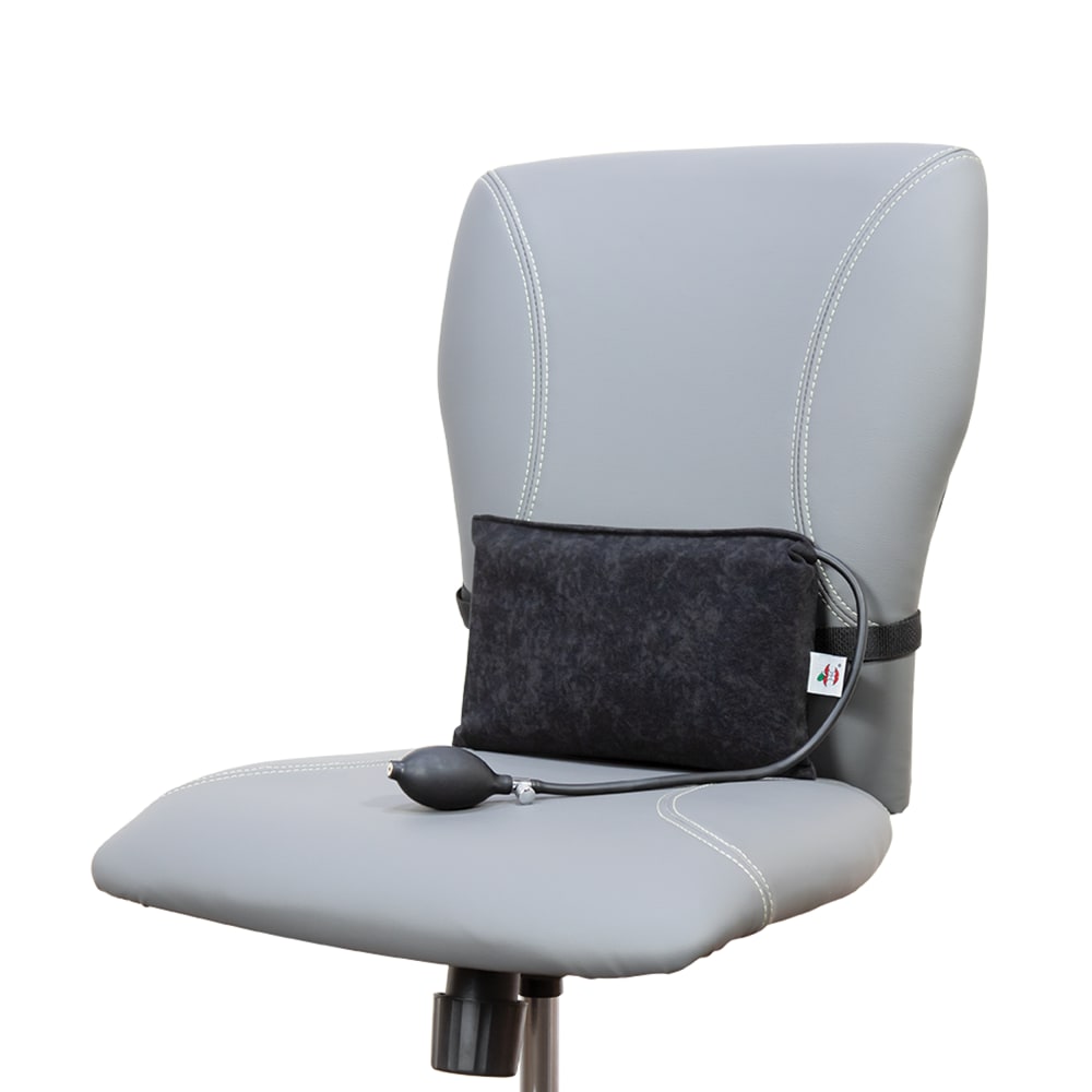 Core Products Deluxe Small Inflatable Lumbar Cushion, 5inH x 10inW x 15inD, Black