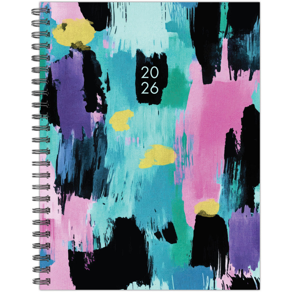 2026 Willow Creek Press Softcover Weekly/Monthly Planner, 6-1/2in x 8-1/2in, Abstract Art, January To December, 56639