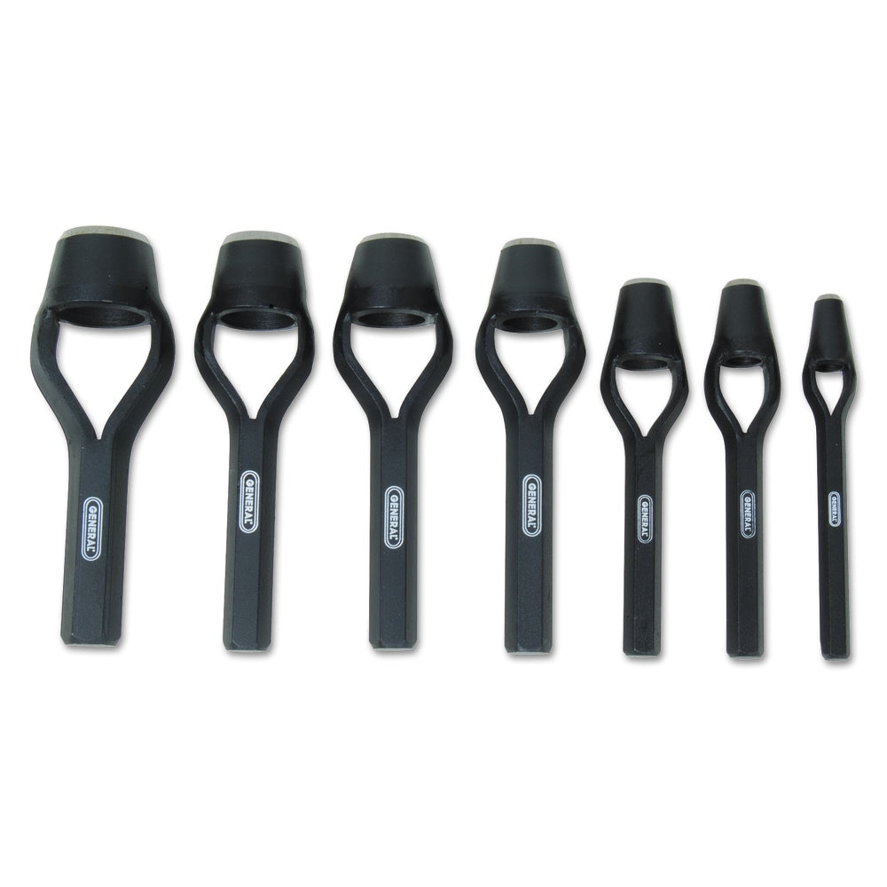 General Tools Arch Punch Sets, Round, English, Plastic Roll Pouch