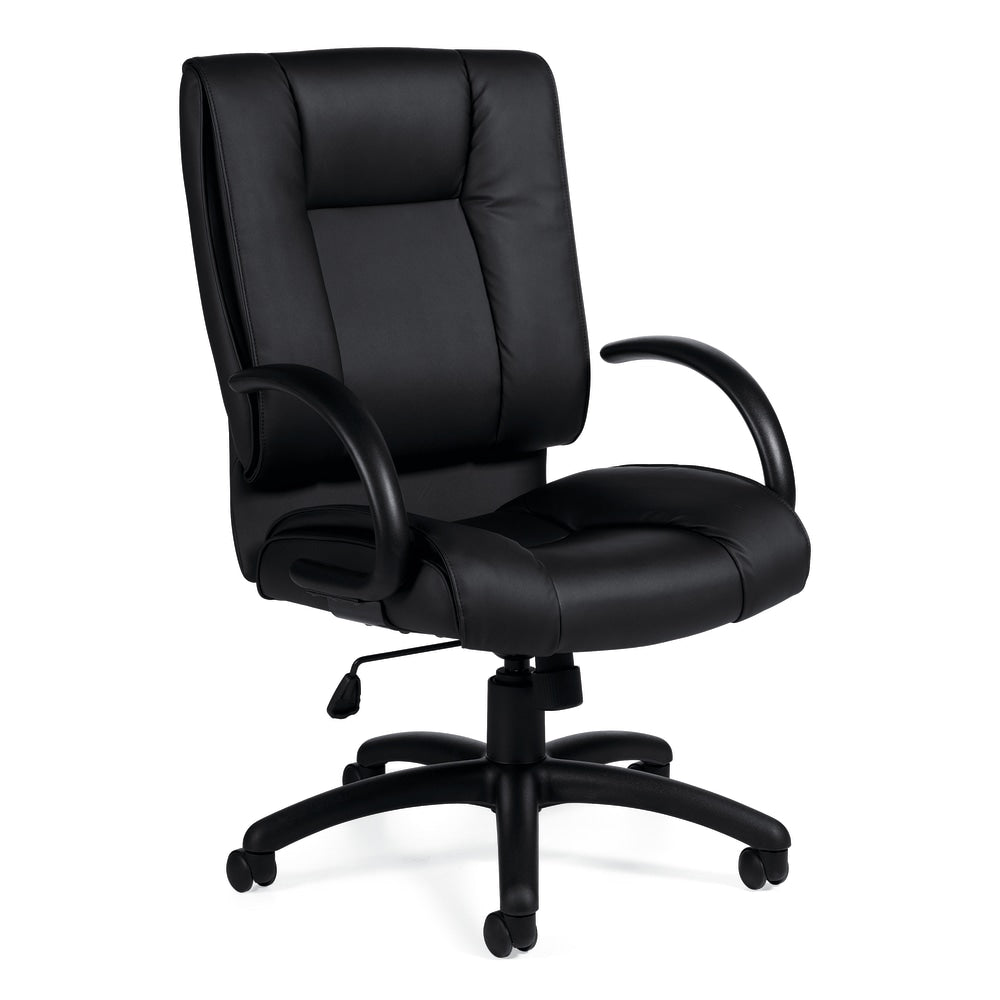 Offices To Go Luxehide Bonded Leather High-Back Chair, Black, OTG2700B