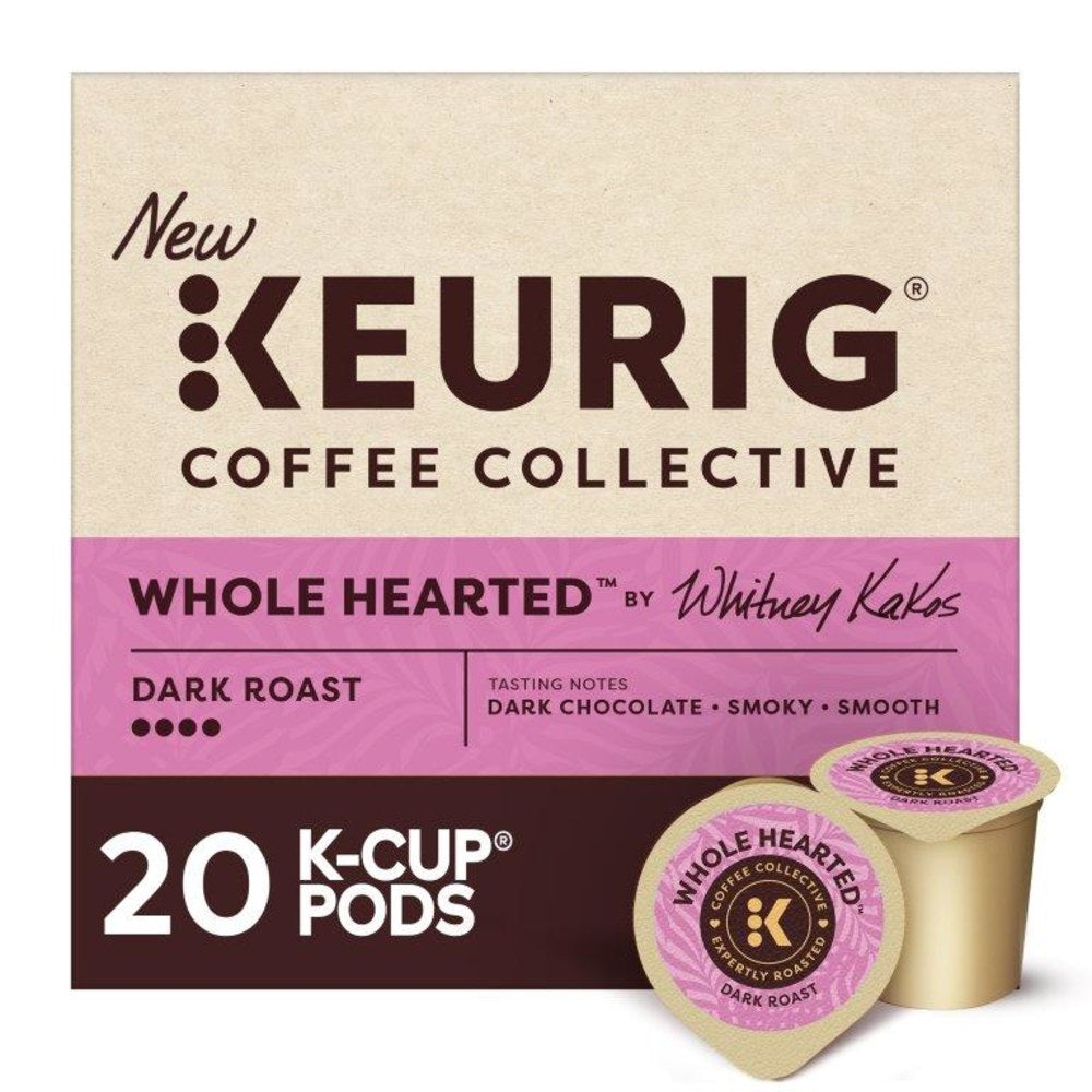 Keurig Coffee Collective Whole Hearted Single-Serve K-Cup Pods, Dark Roast Coffee, 20 Count