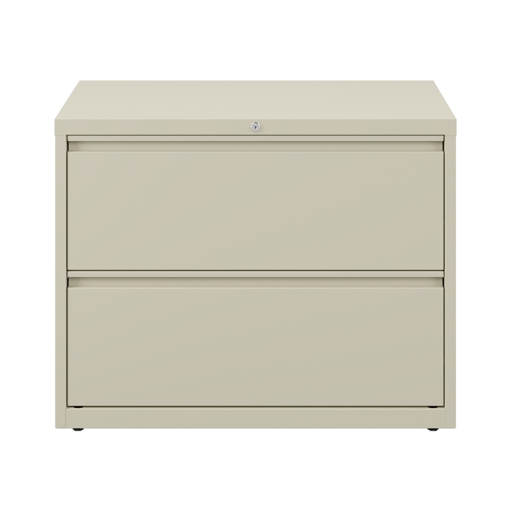 WorkPro 36inW x 18-5/8inD Lateral 2-Drawer File Cabinet, Putty