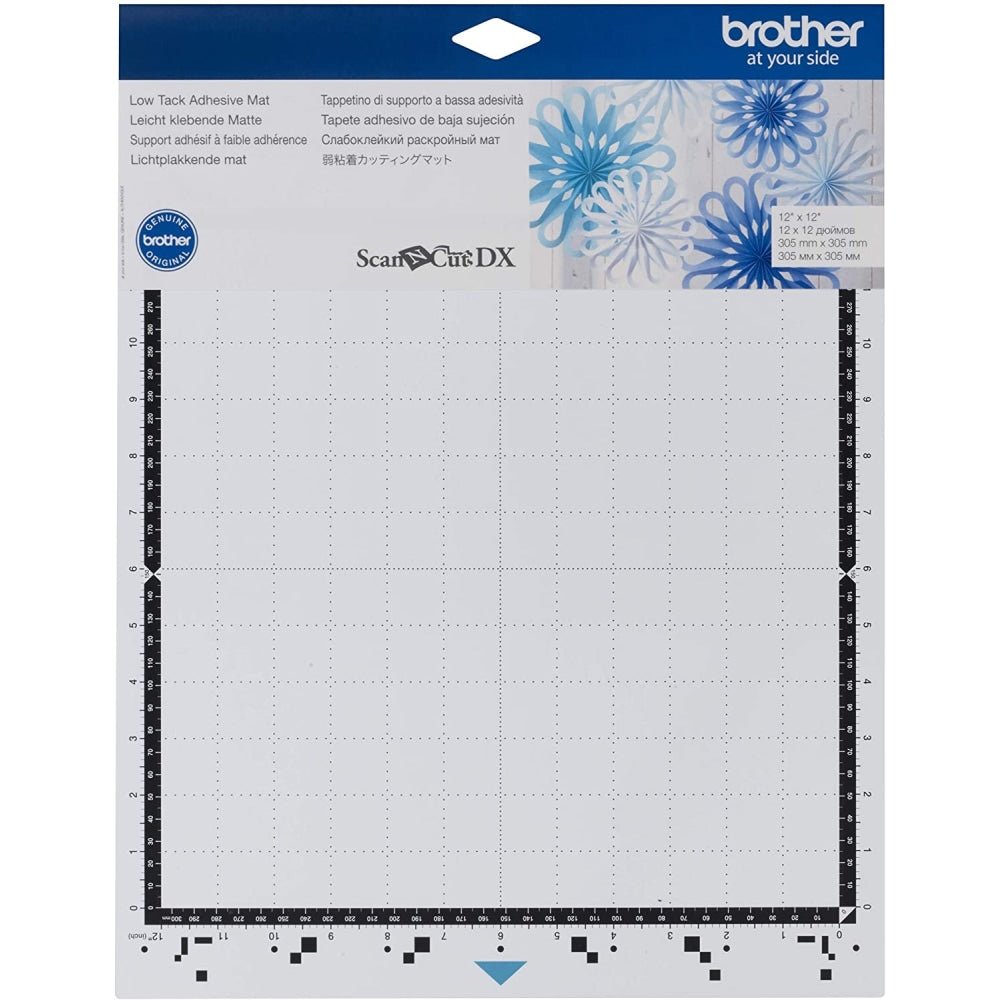 Brother ScanNCut DX Adhesive Mat, Low Tack, 12in x 12in, White