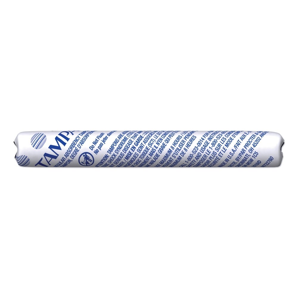Tampax Hospital Specialty Regular Absorbency Tampons, White, Case Of 500