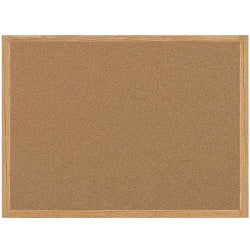 MasterVision Earth Cork Board, 48in x 72in, 60% Recycled, Wood Frame