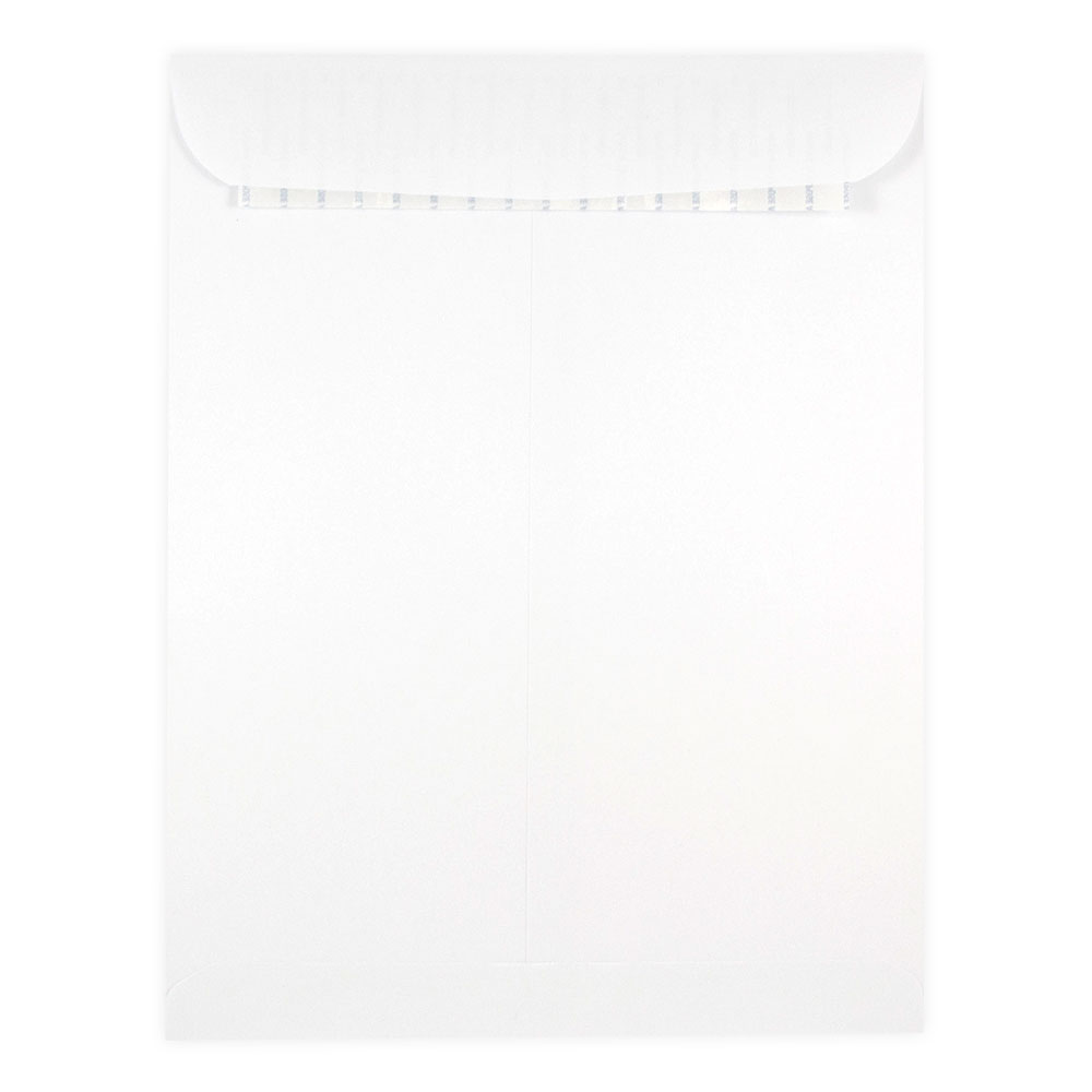 JAM Paper Open-End Envelopes, 10in x 13in, Peel & Seal Closure, White, Pack Of 100 Envelopes