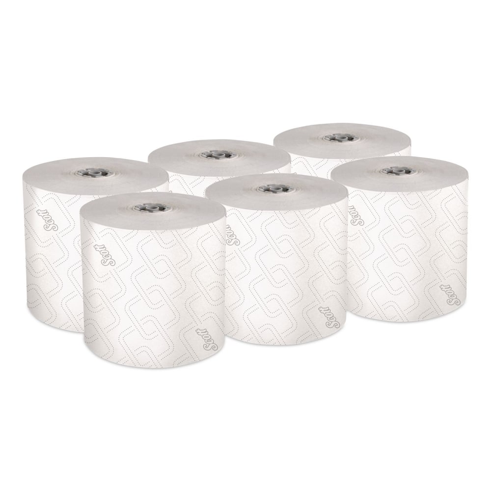 Scott Pro Hard Roll Paper Towels with Elevated Scott Design for Scott Pro Dispenser, Gray Core Only, 1-Ply, 1,150 ft, 6 Rolls/CT