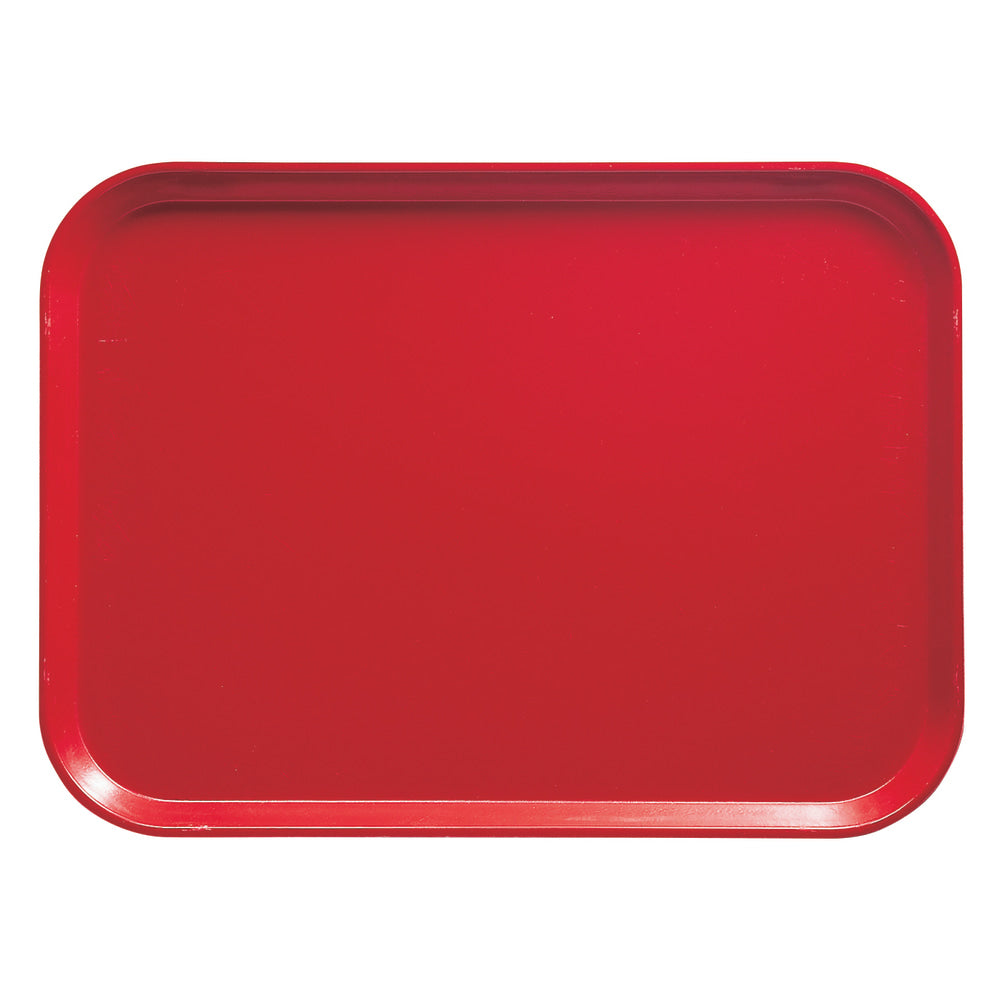 Cambro Camtray Rectangular Serving Trays, 14in x 18in, Signal Red, Pack Of 12 Trays