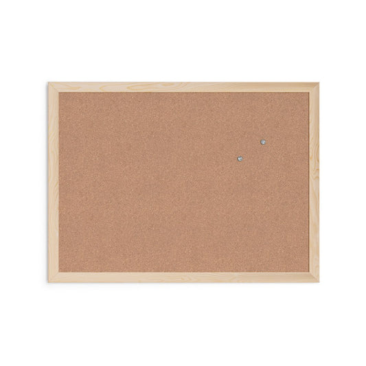 U Brands Cork Bulletin Board, 24in X 18in, Birch Wood Frame, Actual Size 23in X 17in (265U00-01)