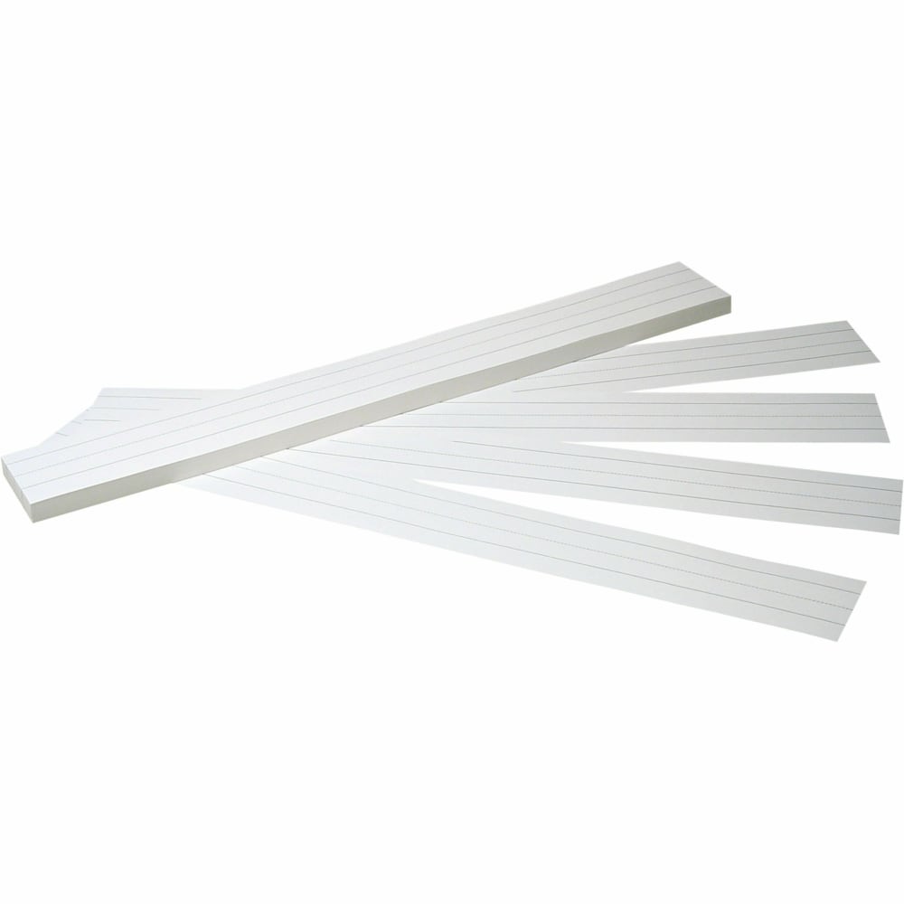 Pacon Sentence Strips, 3in x 24in, White Tagboard, Pack Of 100, 5166